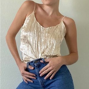 90s Silky Crinkle Tank